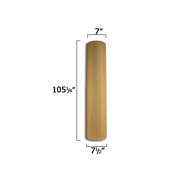 Osborne Wood Products 105 1/4 x 7 1/2 Smooth Column in Soft Maple 16057M